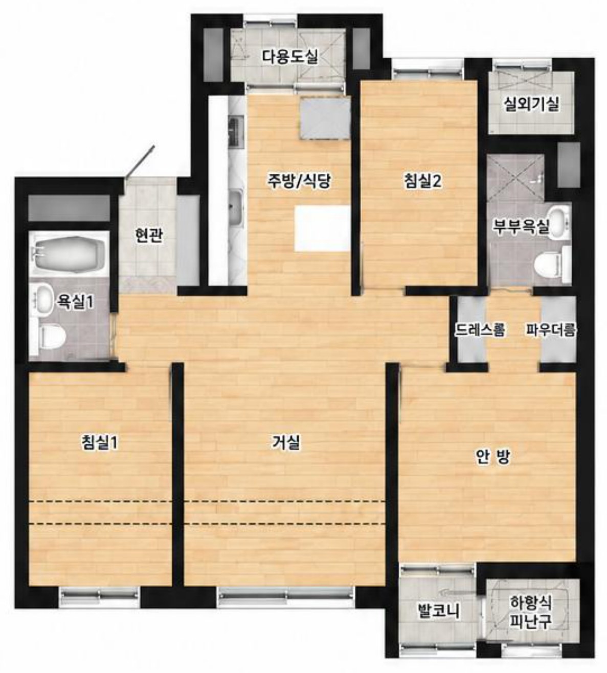 59A 타입 단위세대 평면도